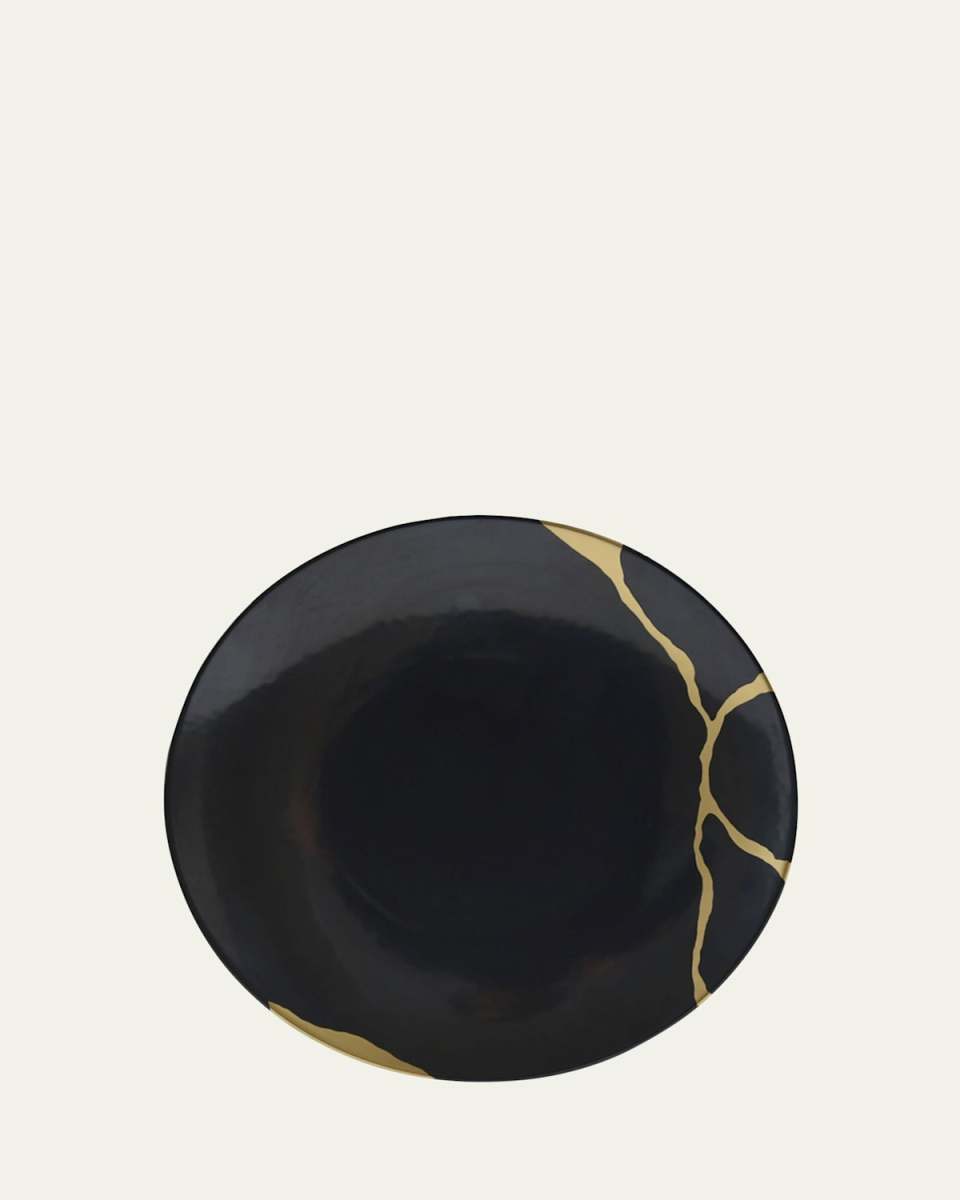Kintsugi Charbon Coupe Salad Plate, 8.3"